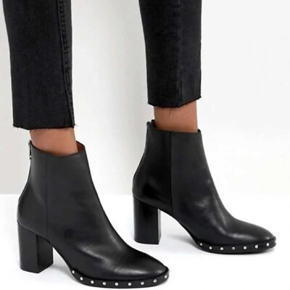 All Saints Shoes - ⭐️ All Saints Inez Black Leather Studded Booties Size EU 37 / US 6.5